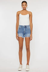 Lizzie High Rise Denim Shorts - Medium