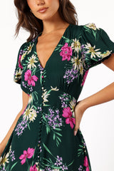 Mazie Floral Midi Dress - Eden Florals