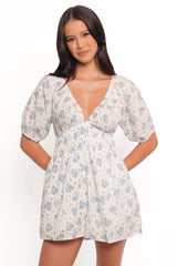 Ashio Romper - Blue Floral