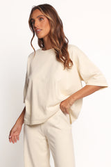 Ash Knitted T-Shirt - White