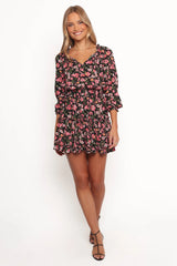 Kealan Dress - Black Floral