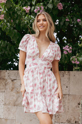 Clementine Mini Dress - Cream Floral
