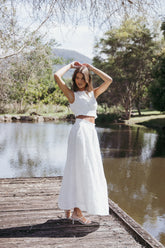 Kimora Maxi Skirt - White