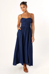 Kelani Luxi Midi Dress - Navy