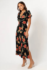 Christine Midi Dress - Sunset Floral