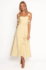 Della Midi Dress - Yellow