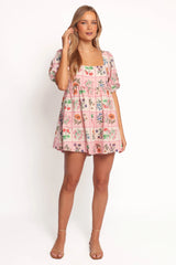 Floretta Puff Sleeve Romper - Flora Tile