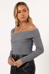 Aleena Knit Top - Grey