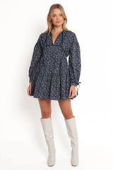 Brooklyn Mini Dress - Blue Floral