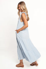 Marcy Midi Dress - Blue