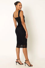 Naomi Midi Dress - Black