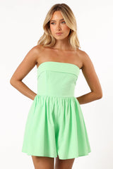 Beatrice Romper - Apple Green