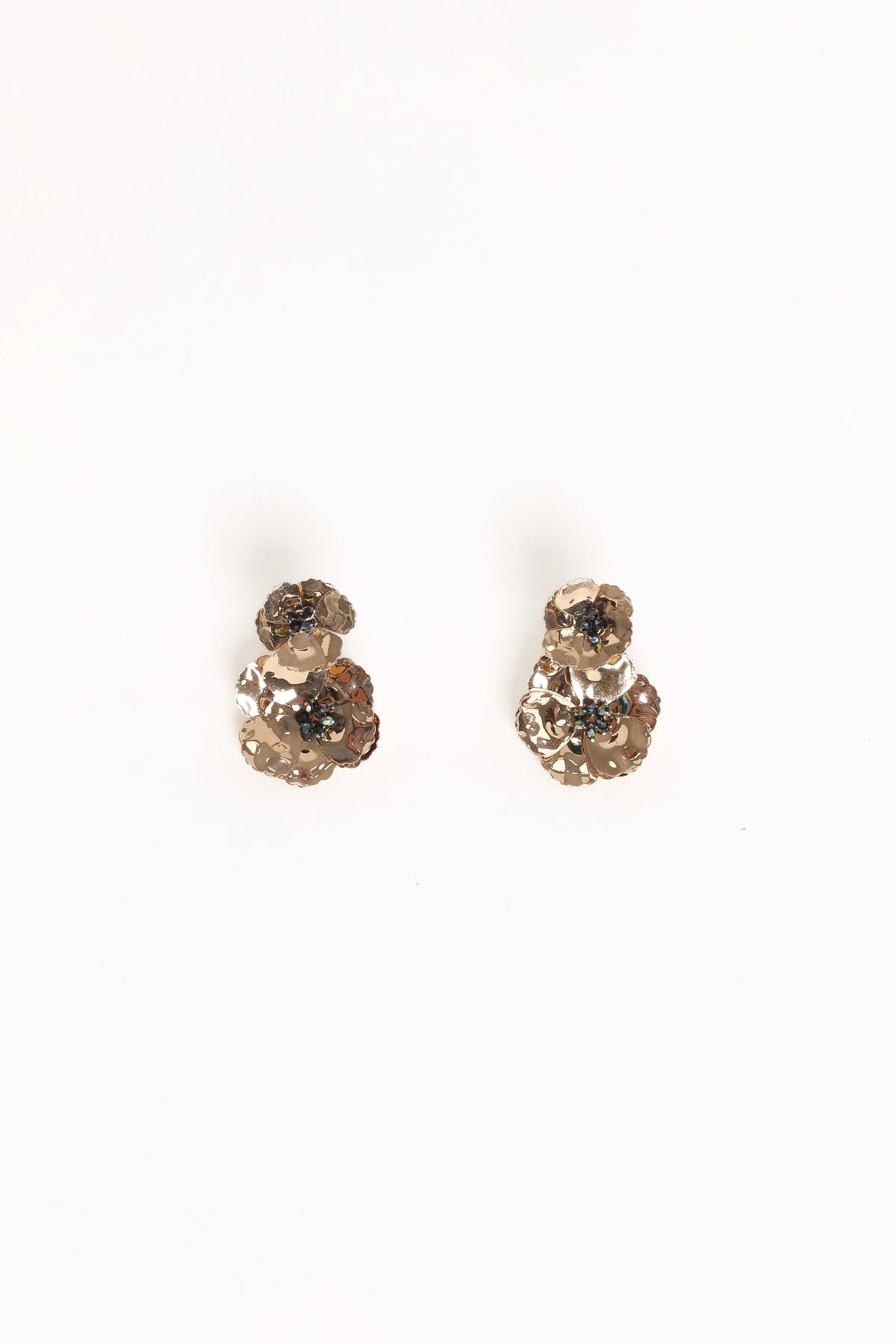 Evelina Flower Earrings - Gold