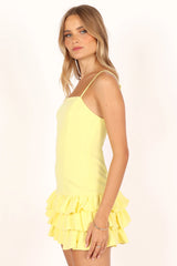 Junee Mini Dress - Lemon
