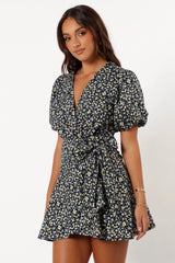 Kenn Wrap Mini Dress - Indigo Vanilla