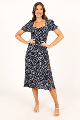 Franklin Dress - Navy Print