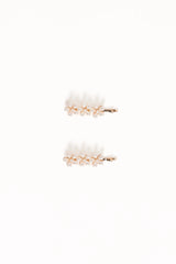 Isabella Hair Clip Set - Pearl