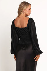 Ceppia Plisse Top - Black