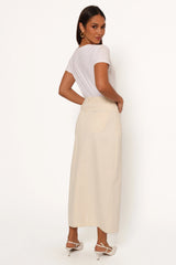 Kellen Corduroy Midi Skirt - Cream