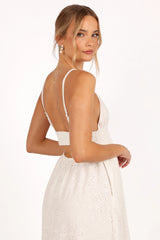 Ivannah Midi Dress - Ivory