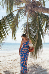 Bottie Maxi Dress - Blue/Orange Floral