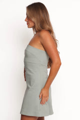 Casey Strapless Mini Dress - Sage