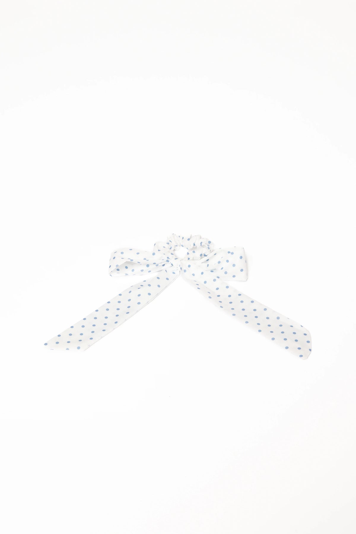 Cass Bow Scrunchie - White