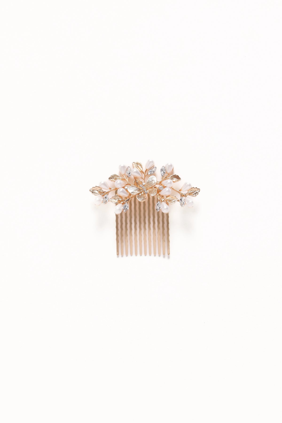 Madelaine Hair Comb - Gold/Pearl