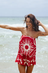 Herbie Strapless Romper - Sunburst