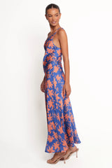 Bottie Maxi Dress - Blue/Orange Floral