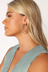 Dancer Double Hoop Earrings - Gold