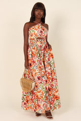 Madeira Dress - Orange Floral