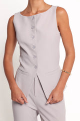 Kernie Vest Top - Light Grey