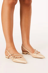 Hettie Flats - Beige Patent