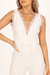 Eloise Lace Jumpsuit - Ivory