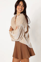 Cadence Long Sleeve Top - Cream