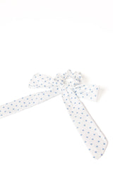 Cass Bow Scrunchie - White