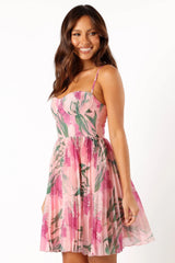 Achanti Mini Dress - Pink Floral