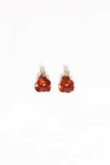 Lennon Flower Earrings - Gold/Brown