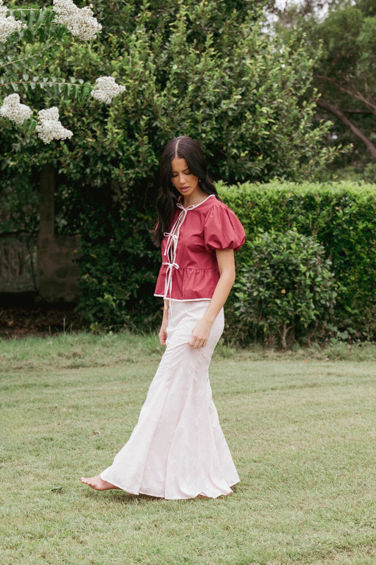 Larina Maxi Skirt - Pink