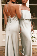 Hadley Halterneck Maxi Dress - Sage