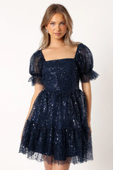 Karina Mini Dress - Navy
