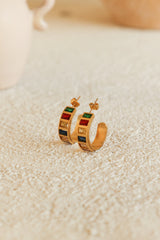 Blythe Hoop Earrings - Gold Multi