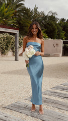 Gisele Maxi Dress - Steel Blue