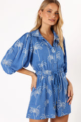 Gina Romper - Blue Print