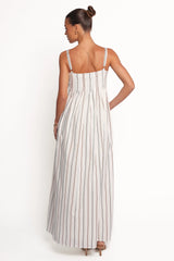 Corfu Midi Dress - Blue Stripe