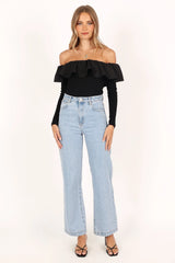 Cloe Off Shoulder Top - Black