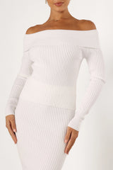 Charlotte Knitted Set - White