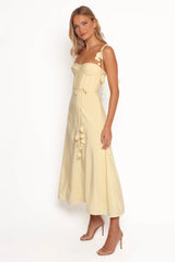 Della Midi Dress - Yellow