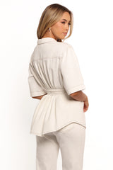 Lepal Denim Shirt - White